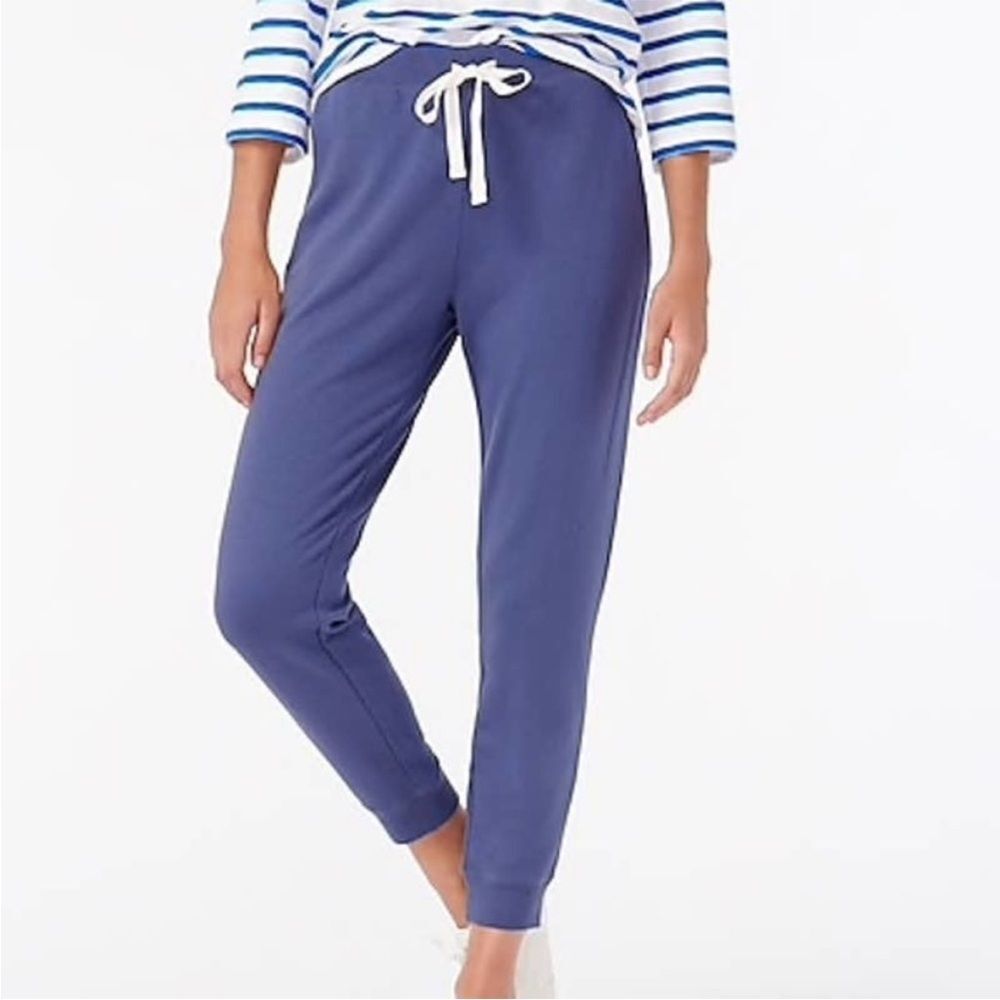 J. Crew Blue Cloud Fleece Drawstring Vintage Jogger Sweatpants Size Medium